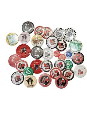 Vintage 30 Pin Back Buttons Shag Dance Clubs 1990s North Carolina & Virginia